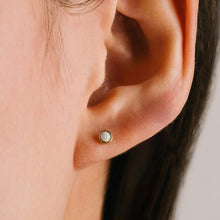Opal Stud Earrings - Gold