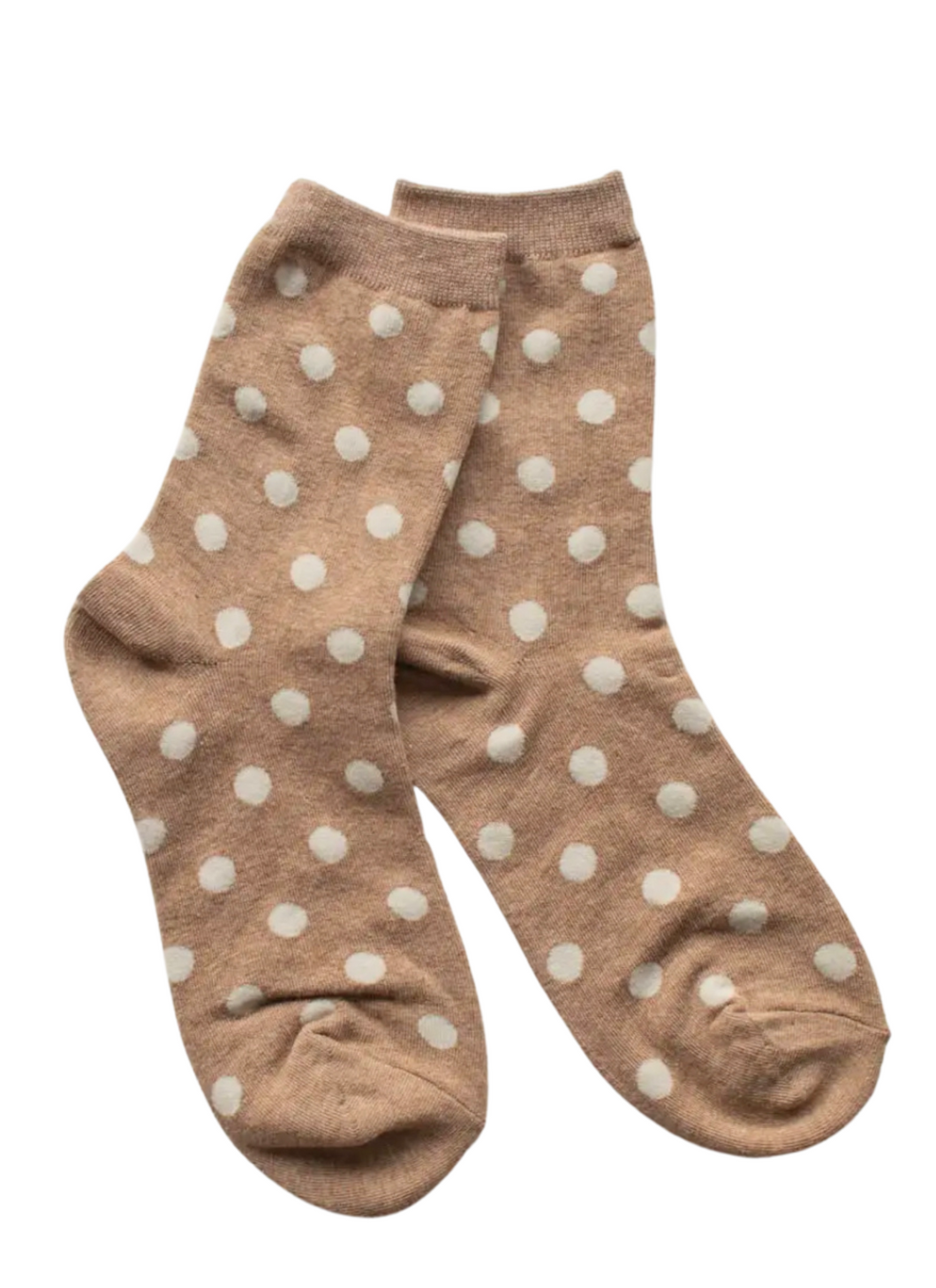 Polka Dot Socks - Mocha