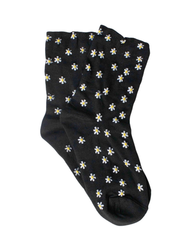 Daisy Meadow Socks - Black