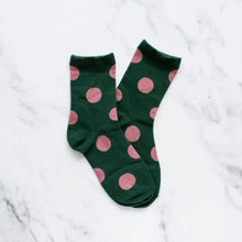 Big Dot Socks - Forest Green