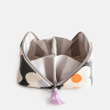 Multi Flower Diagonal Cosmetic Bag