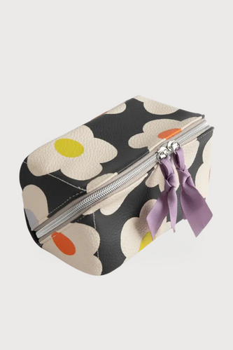 Multi Flower Diagonal Cosmetic Bag