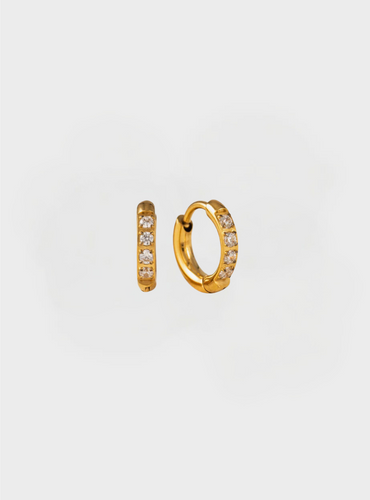 Waterproof Evie 10mm Hoop Earrings - Gold