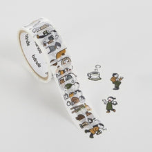 Washi Tape Sticker Roll - People Living in a Notebook - Cafe Day