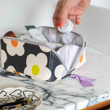 Multi Flower Diagonal Cosmetic Bag