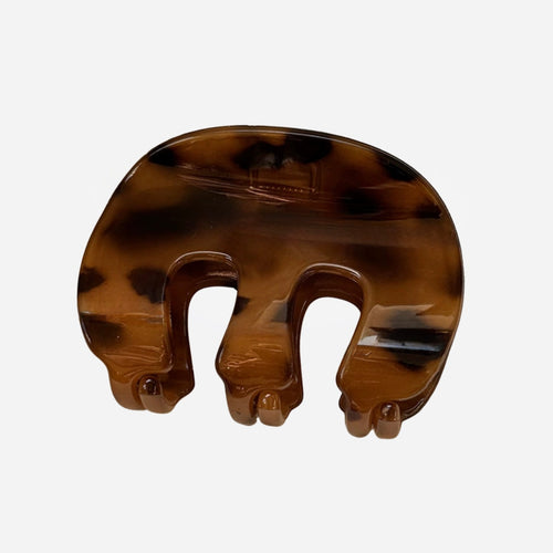 Chloe Glossy Claw Clip - Leopard