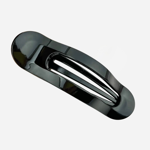 Oval Flat Claw Clip - Black