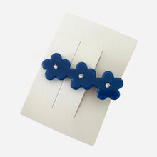 Daisy Hair Clip - Navy