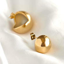 Dome Studs Earrings - Gold (16mm or 20mm)