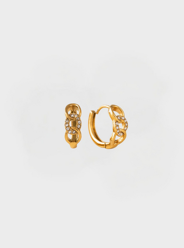 Waterproof Kai Hoop Earrings- Gold