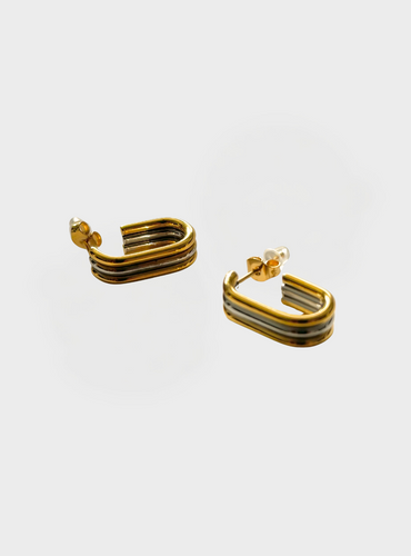 Risha Earrings - Gold/Silver Mix