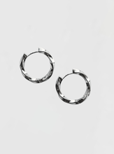 Tegan Twisted Hoops - Silver