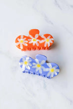 Eco-friendly Daisy Flower Curved Hair Claw Clip - Blue