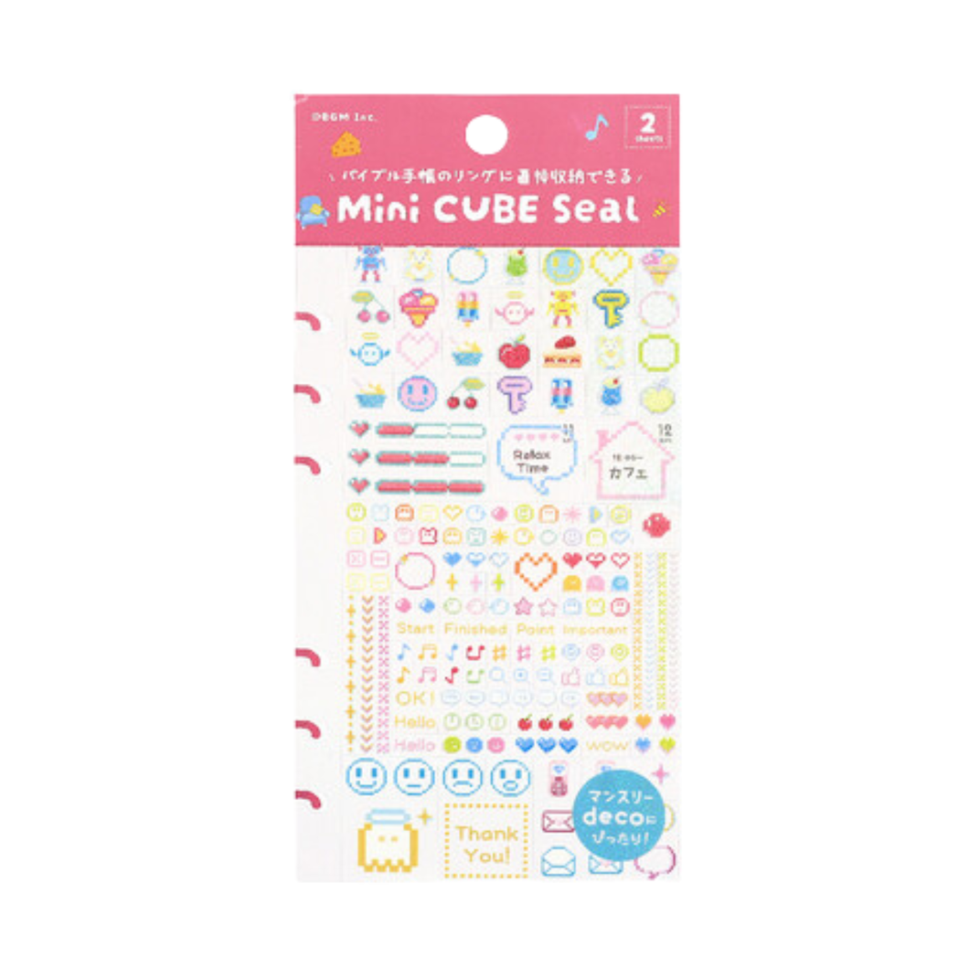 Sticker Sheet - Mini Cube Seal - Pixel