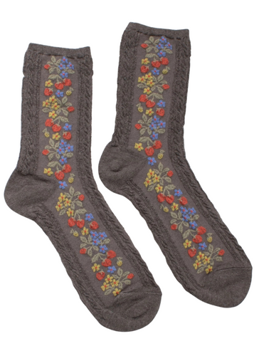 Vintage Strawberry Socks - Dusk