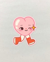 Walking Heart Vinyl Sticker