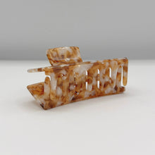 Rectangle Cellulose Acetate Hair Claw Clip - Toasted Pearl