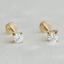Micro Diamond Stud Earrings - Gold