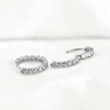 Tove Huggie Hoop Earrings - Silver