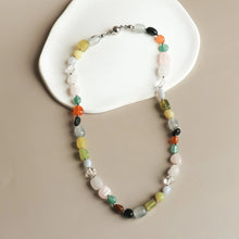 Nela Natural Stone Necklace - Silver