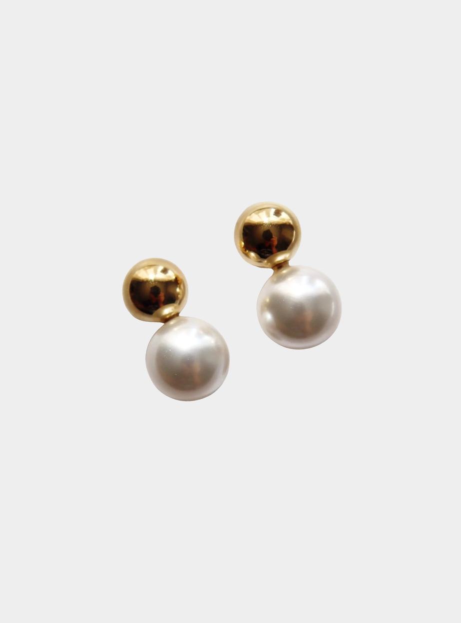 Ava Pearl Earrings - Gold