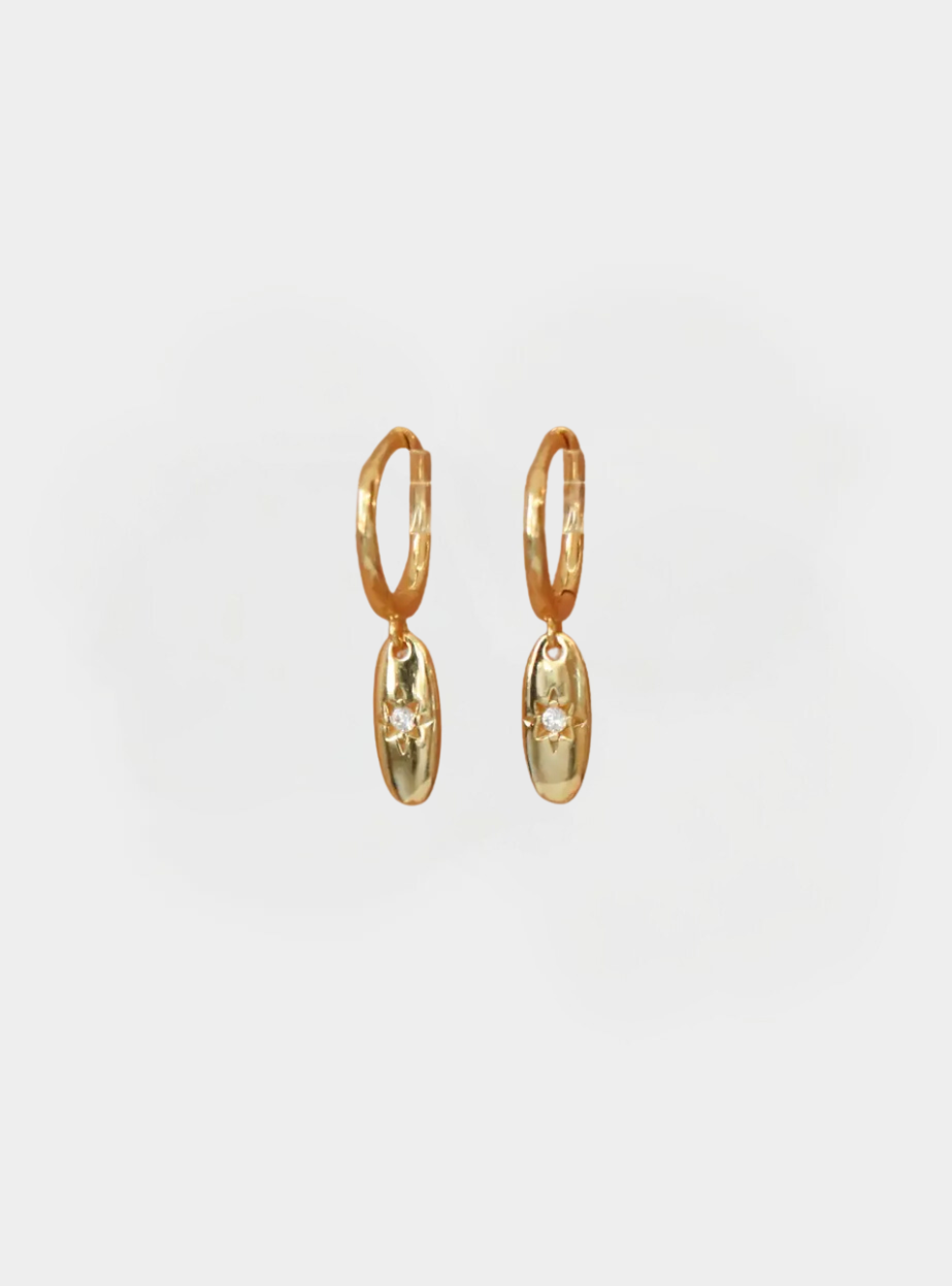 Eva Oval Dangle Earrings