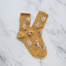 Hildi Floral Socks - Mustard