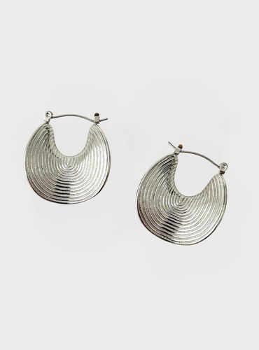 Saddle Hoops- Silver