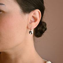 Wavy Disc Hoop Earrings - Silver