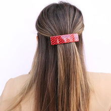 *COMING SOON* Tara Hair Barrette - Red + White Polka Dots