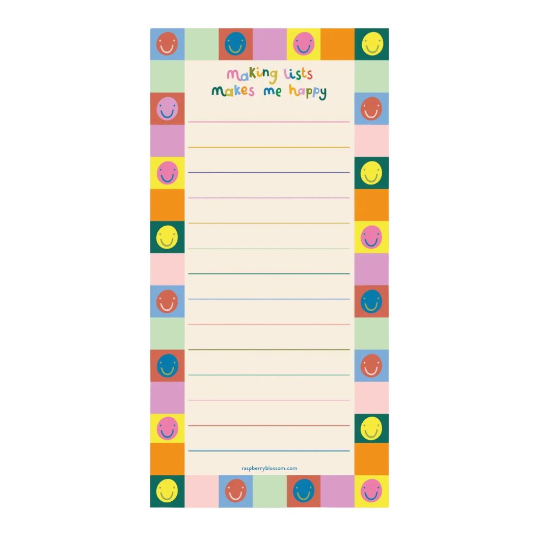 Making Lists Makes Me Happy List Notepad
