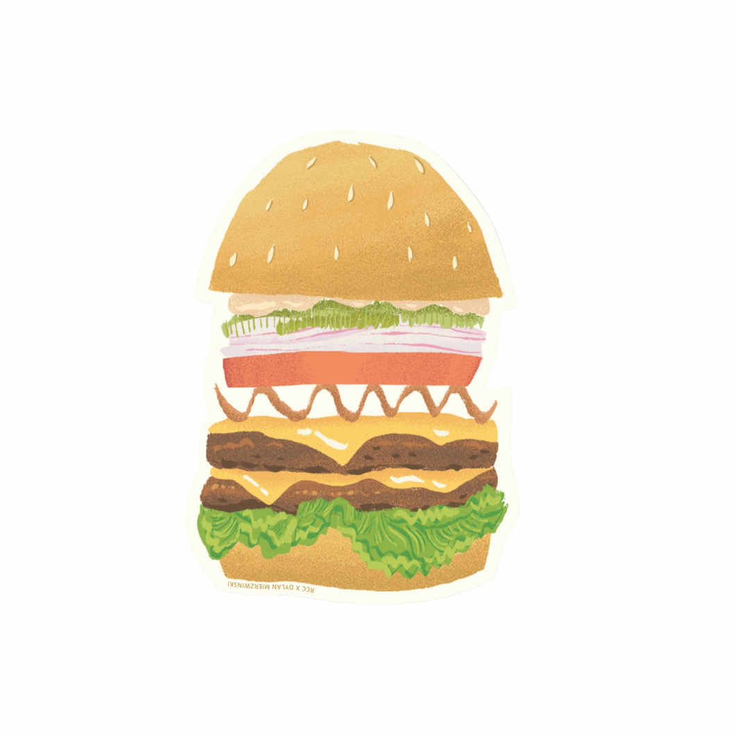 Double Cheeseburger Vinyl Sticker