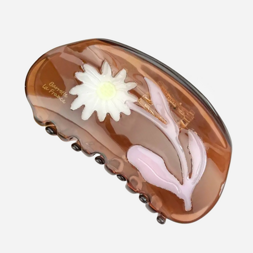 Floral Translucent Hair Claw Clip - I