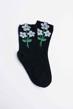 Retro Bouquet Socks - Black