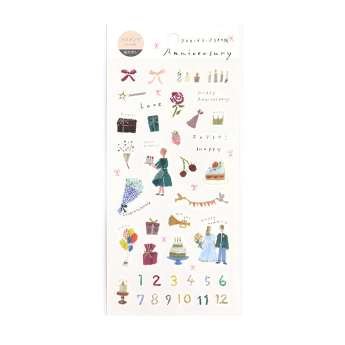 Sticker Sheet - Celebrations - Miki Tamura (with silver foil)