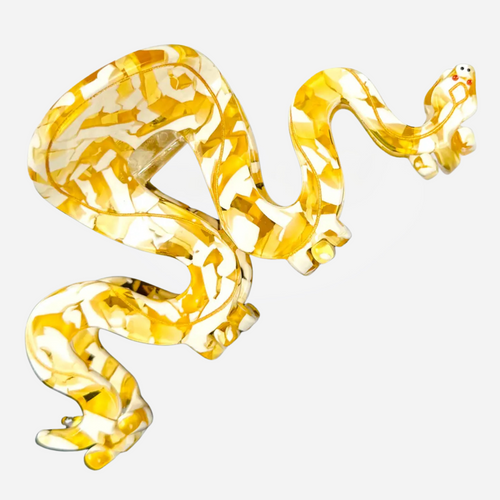Yellow Mix Snake Claw Clip
