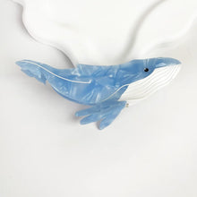 Blue Whale Claw Hair Clip