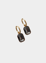 Drew Huggie Hoop Earrings - Gold/Black