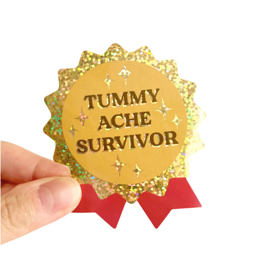 Vinyl Sticker - Tummy Ache Survivor Ribbon