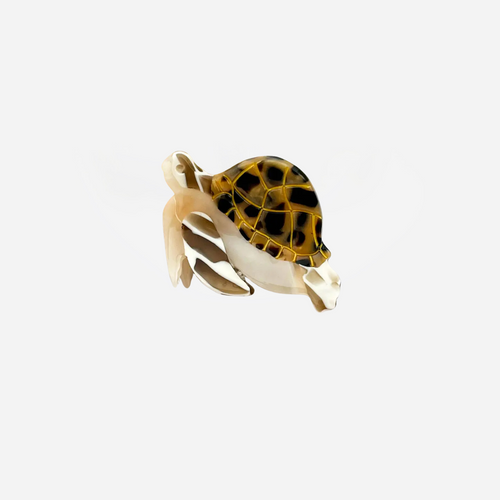 Turtle Mini Clip - Blush/Brown
