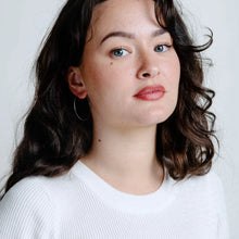 Wire Hoop Earrings (Small or Large) - Silver