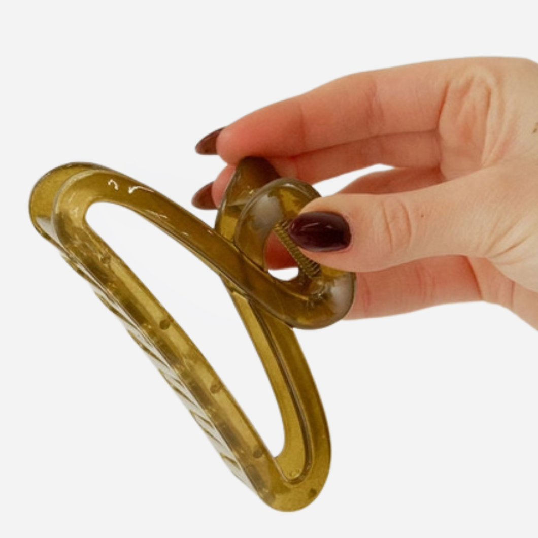 Vanya Jelly Claw Clip - Green or Grey