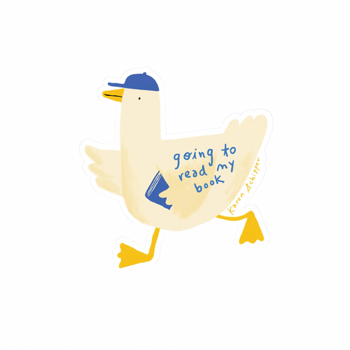 Duck Reader Vinyl Sticker
