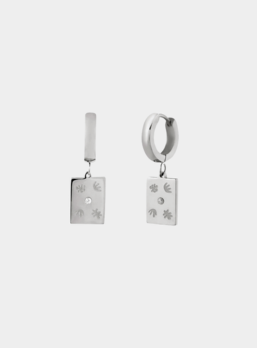 Sylvie Hoop Earrings - Silver