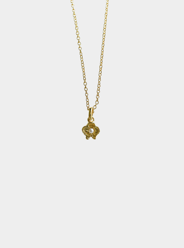Leonora Flower and Pearl Necklace - Gold