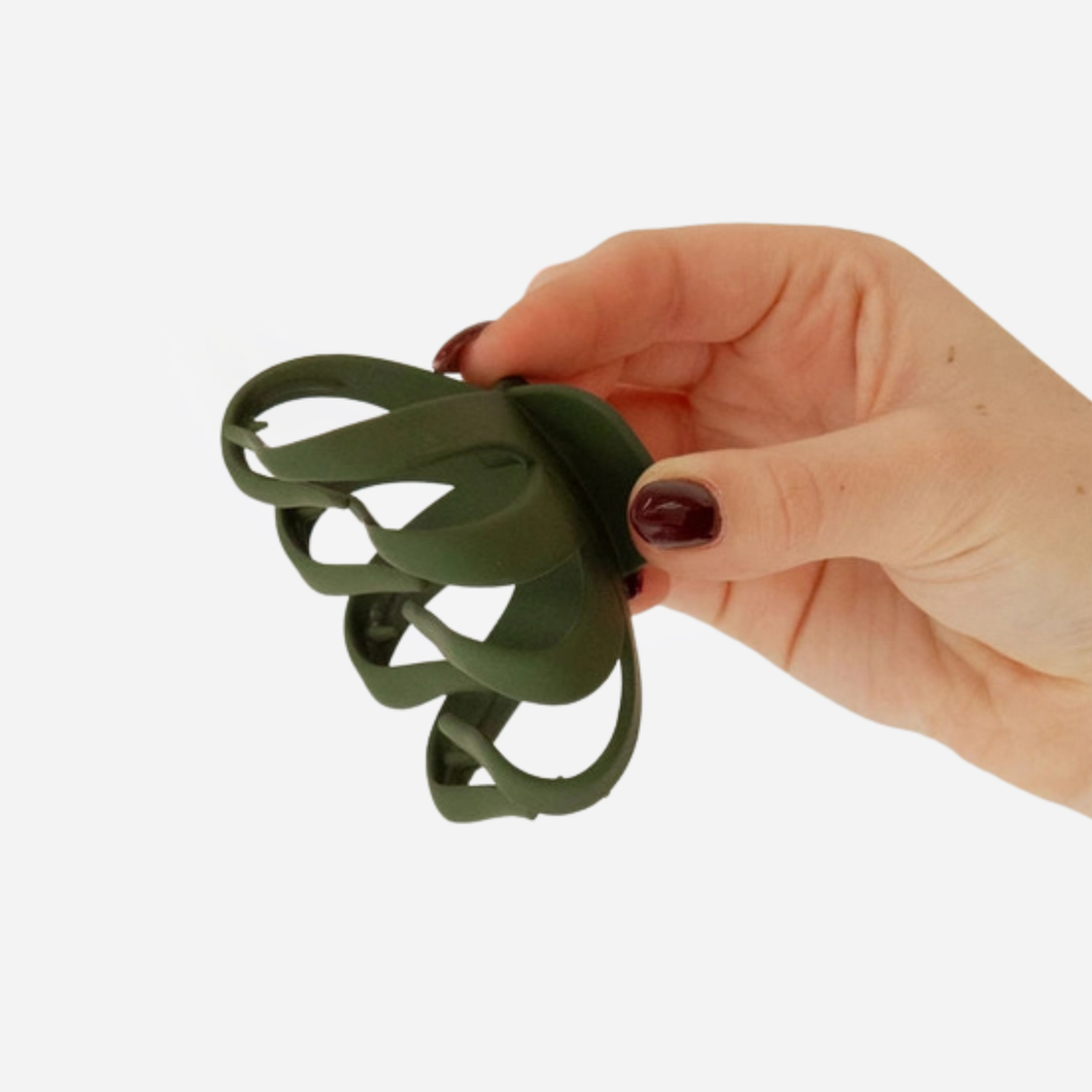 Matte Octopus Claw Clip - Dark Olive
