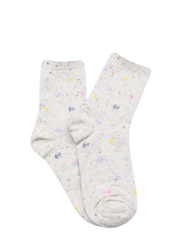 Galaxy Socks - Cream Fleck