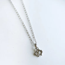 Leonora Flower and Pearl Necklace - Silver