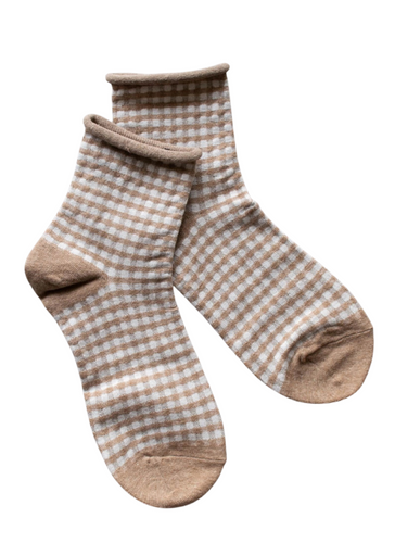 Picnic Mid Crew Socks - Mocha