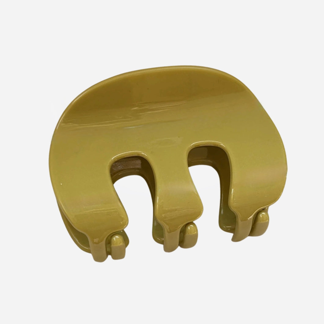 Chloe Glossy Claw Clip - Chartreuse